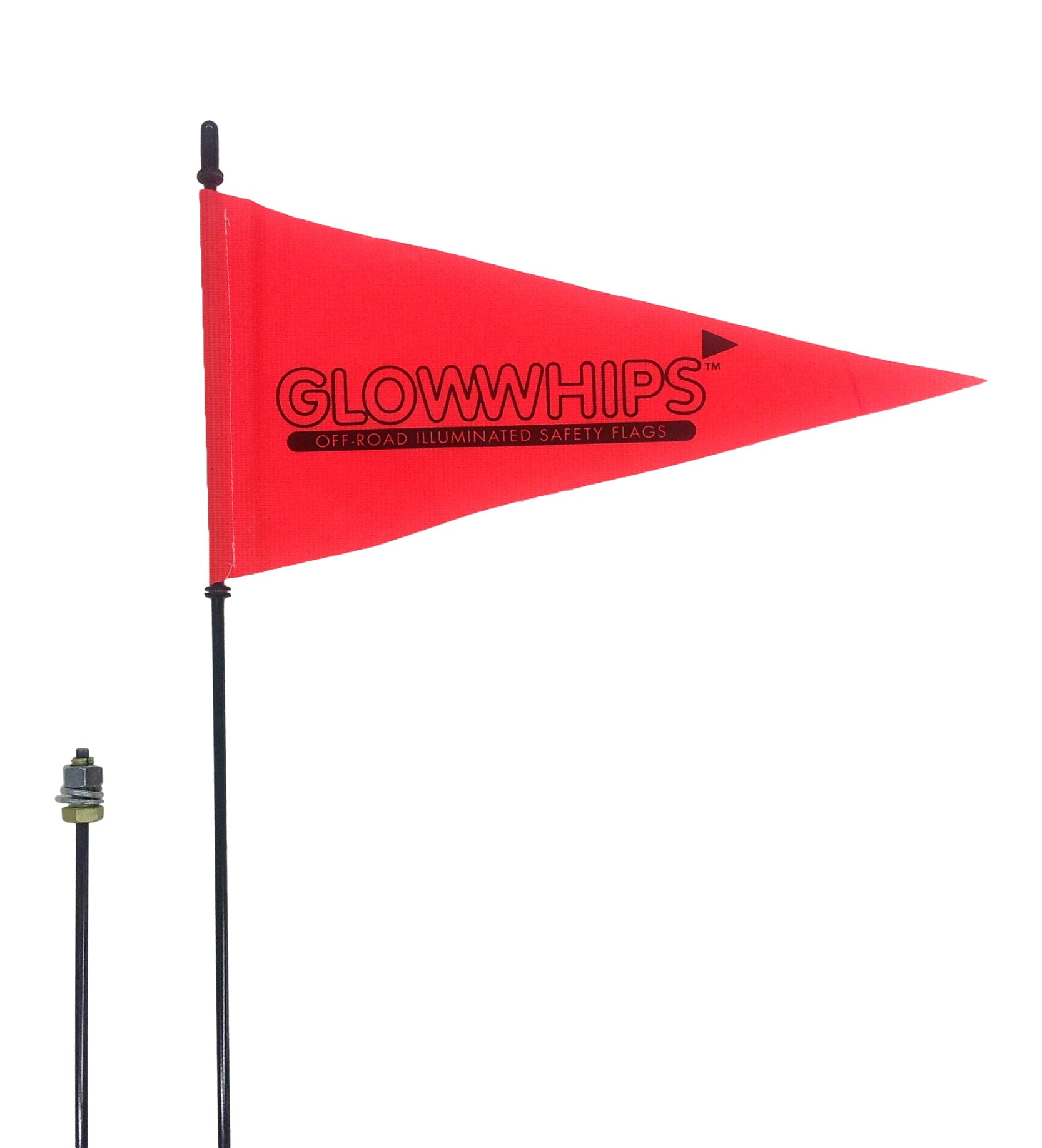 Fiberglass Safety Flag (with rod) Glowwhips, LLC
